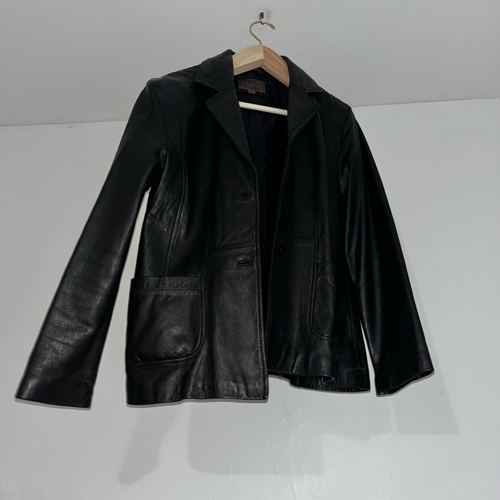 Black leather jacket